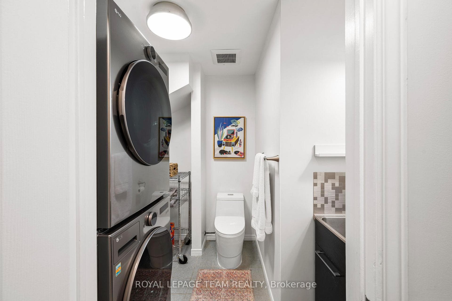 Main floor laundry/powder with LG washer & dryer