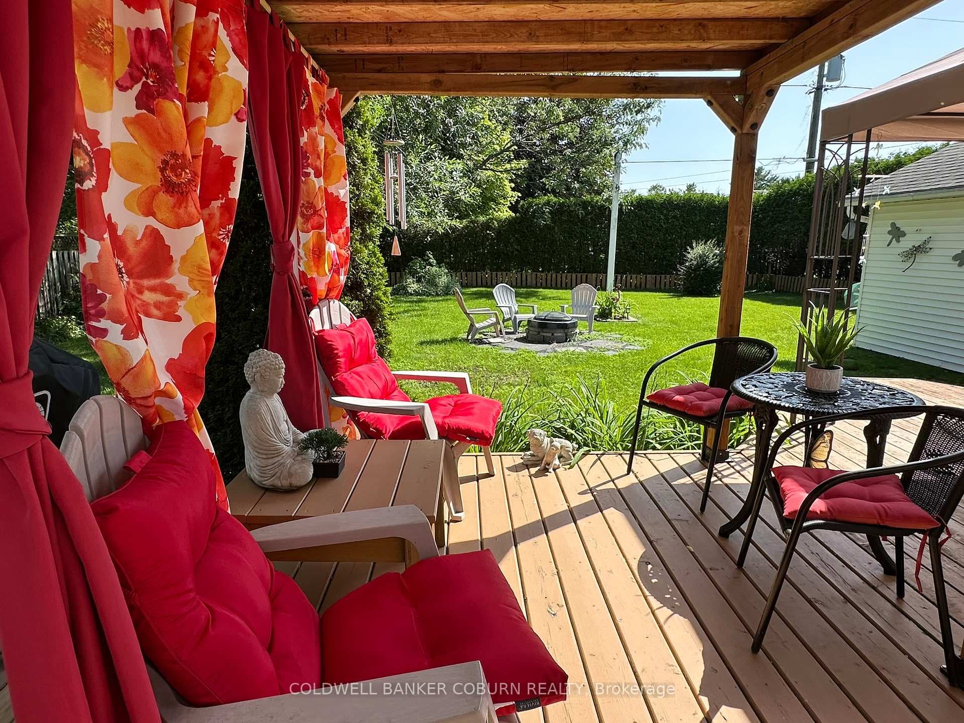 Back deck with gazebo.