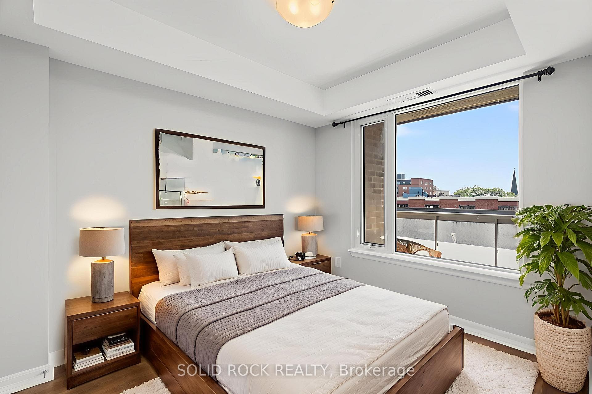Virtually staged bedroom