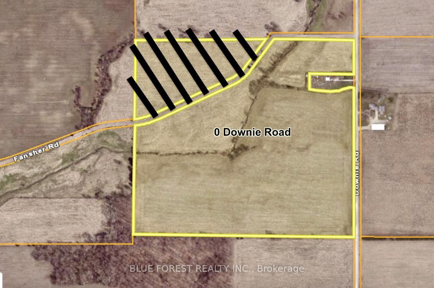 Crossed out area is not inlcuded in listed parcel.