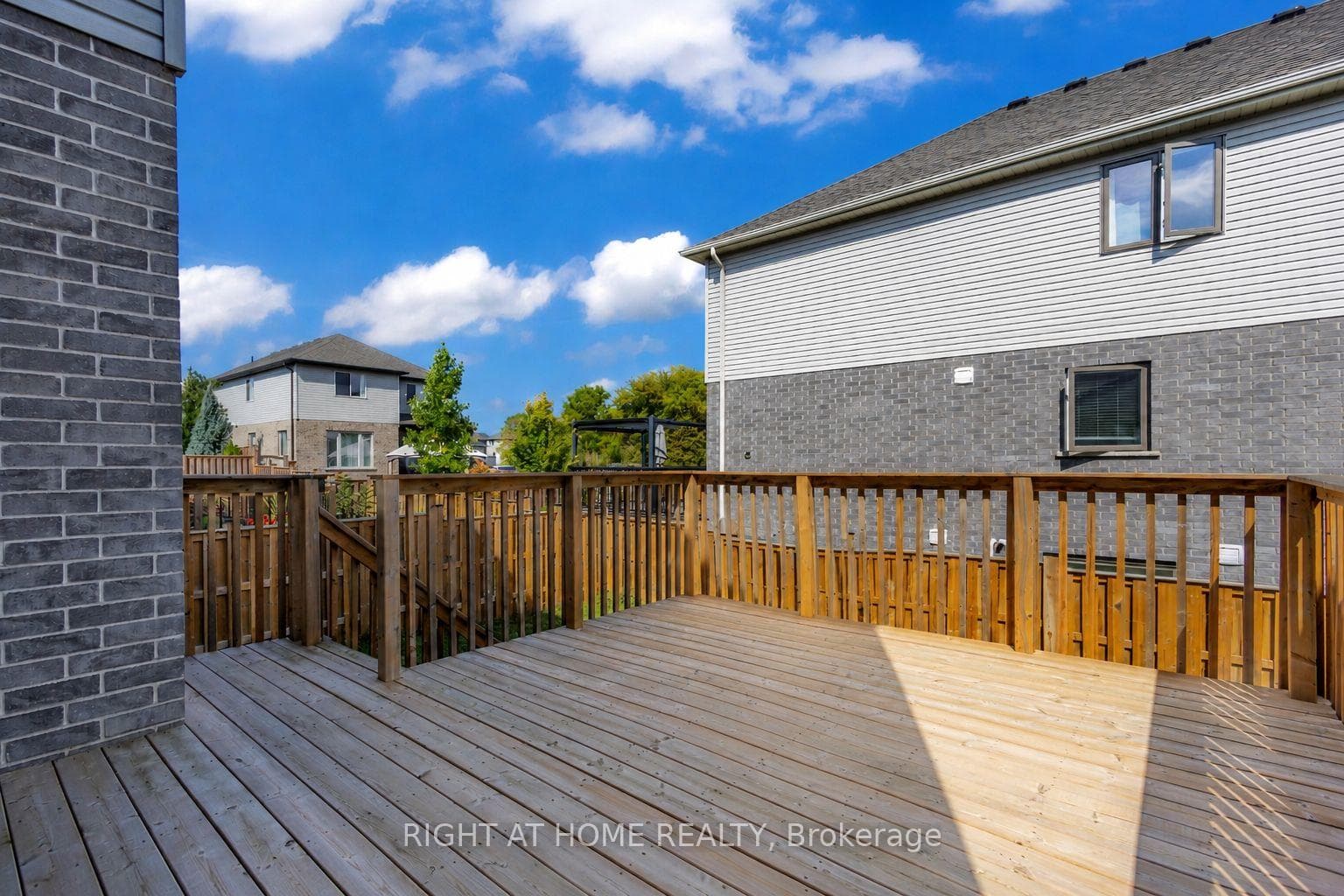 First floor walkout deck