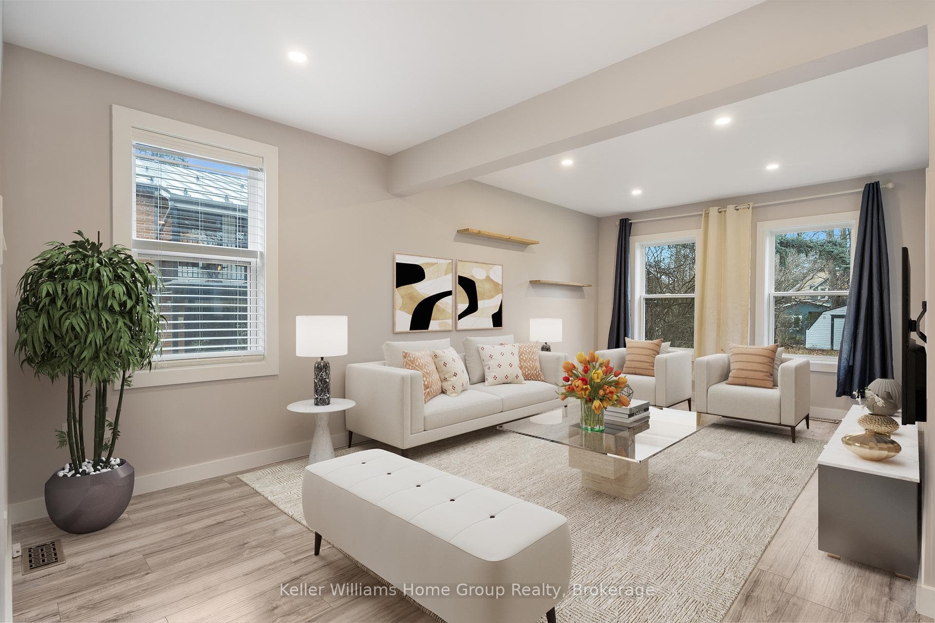 Family Room Virtually Staged