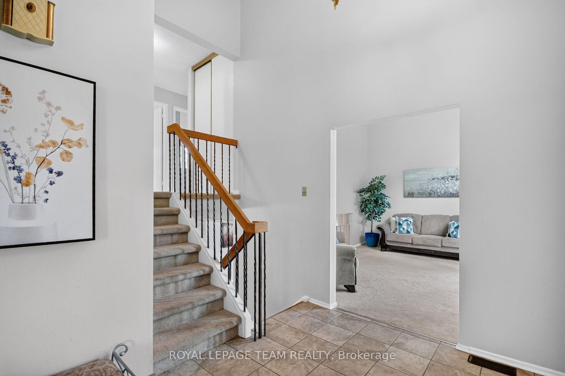 Foyer and living room