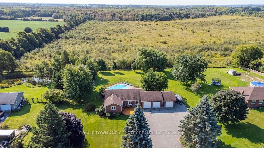 Backing onto farm field