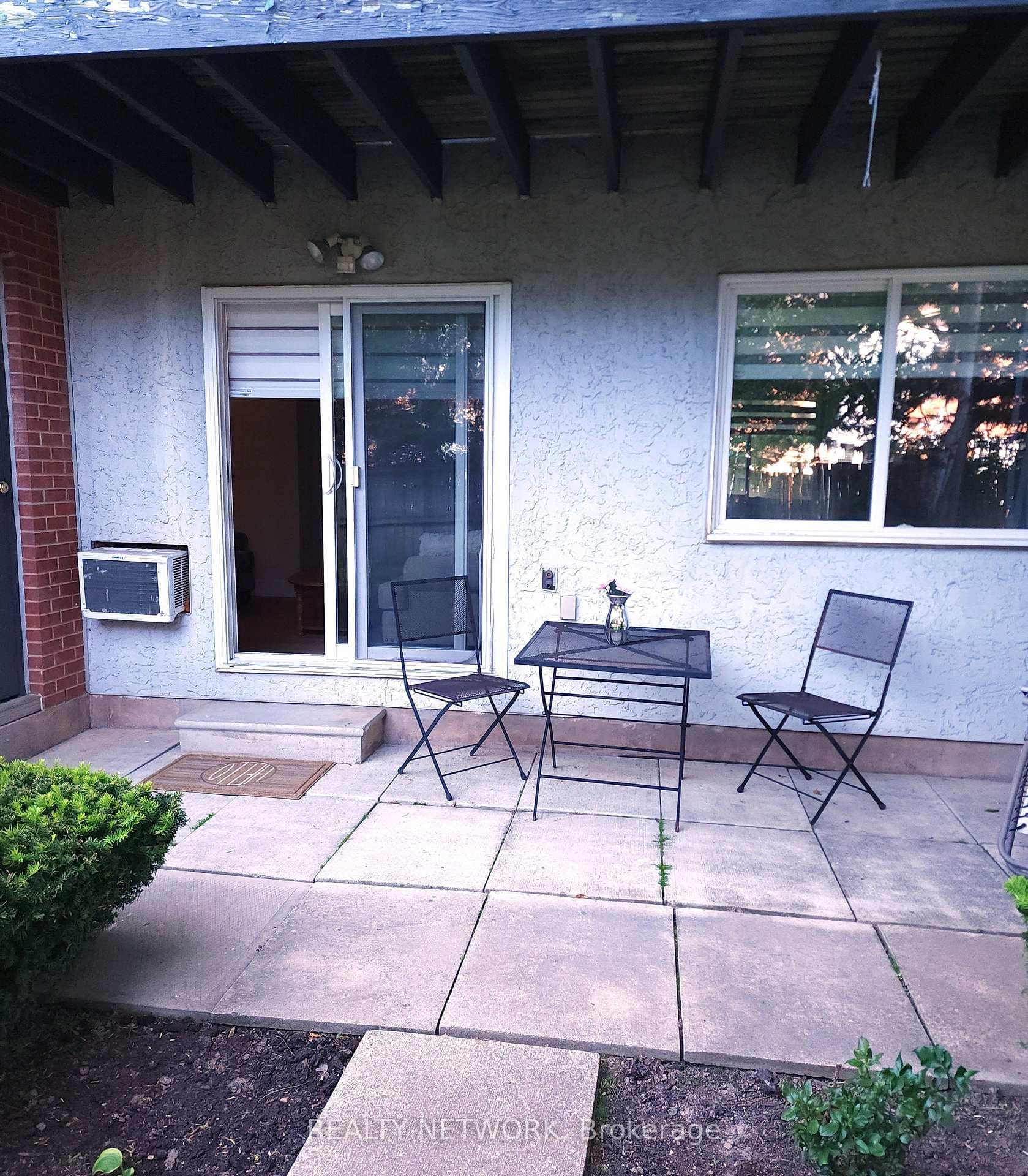 Cozy private patio with exclusive storage locker