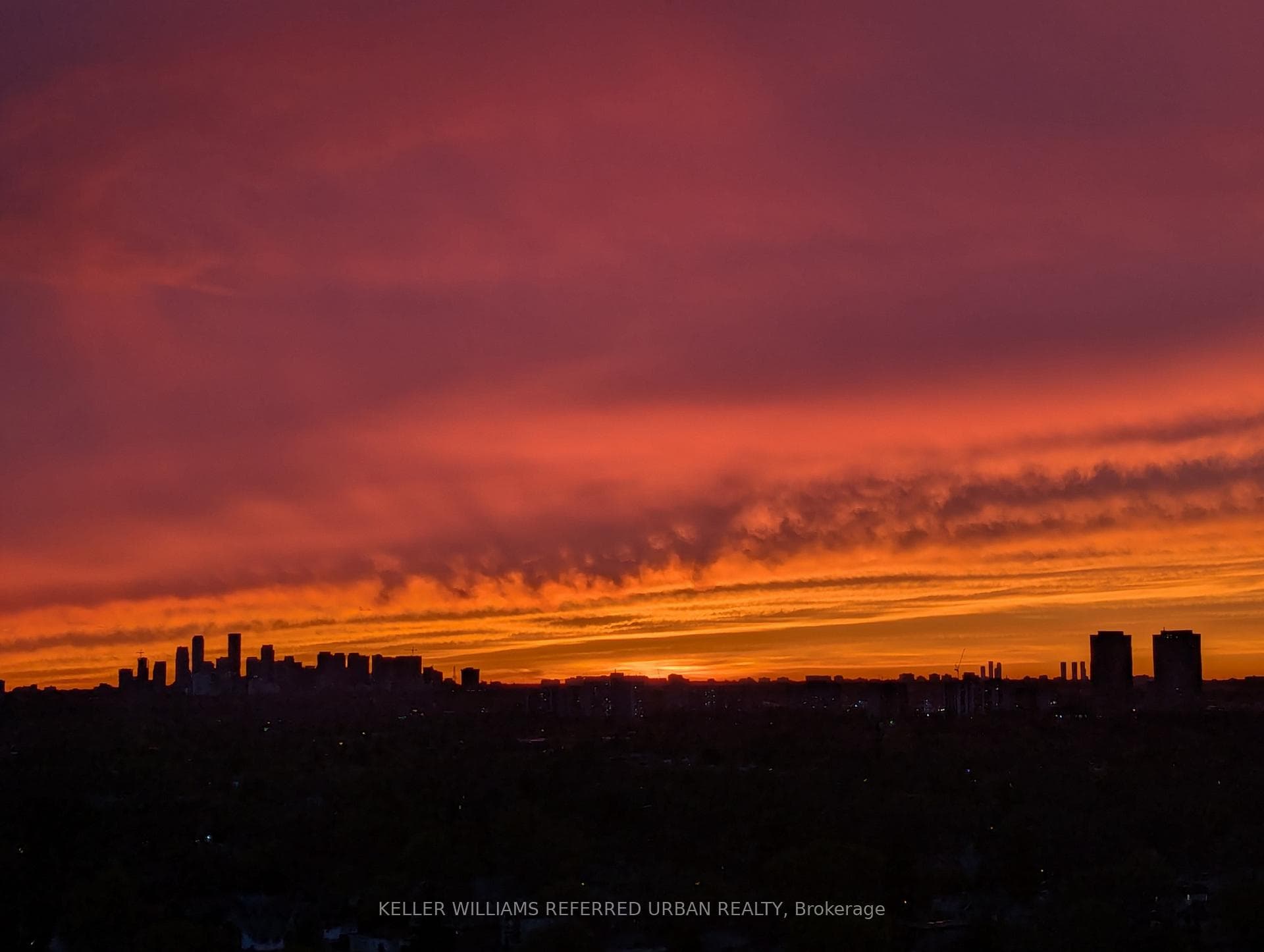 Actual sunset view from balcony