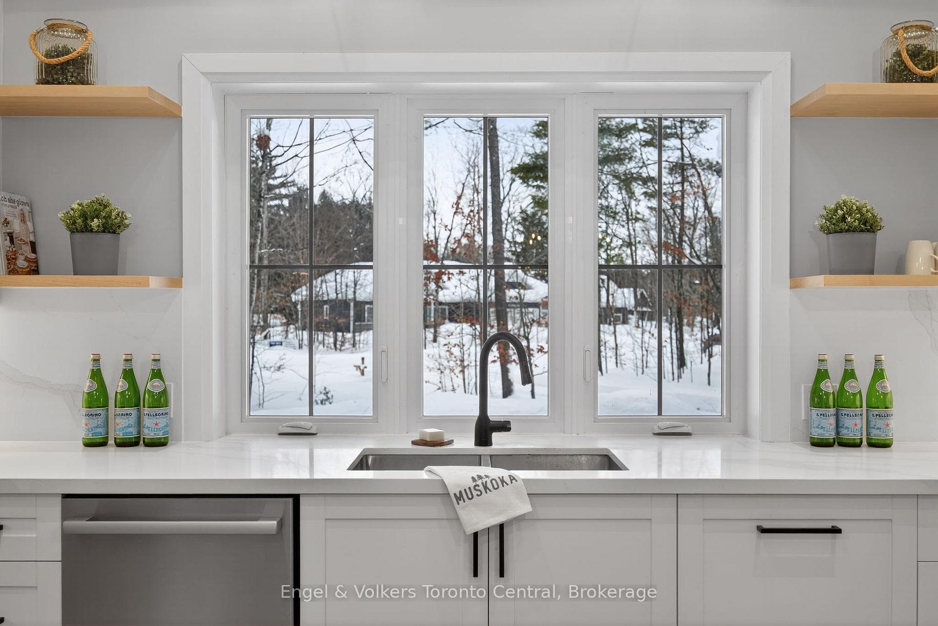 Sink with a forest view