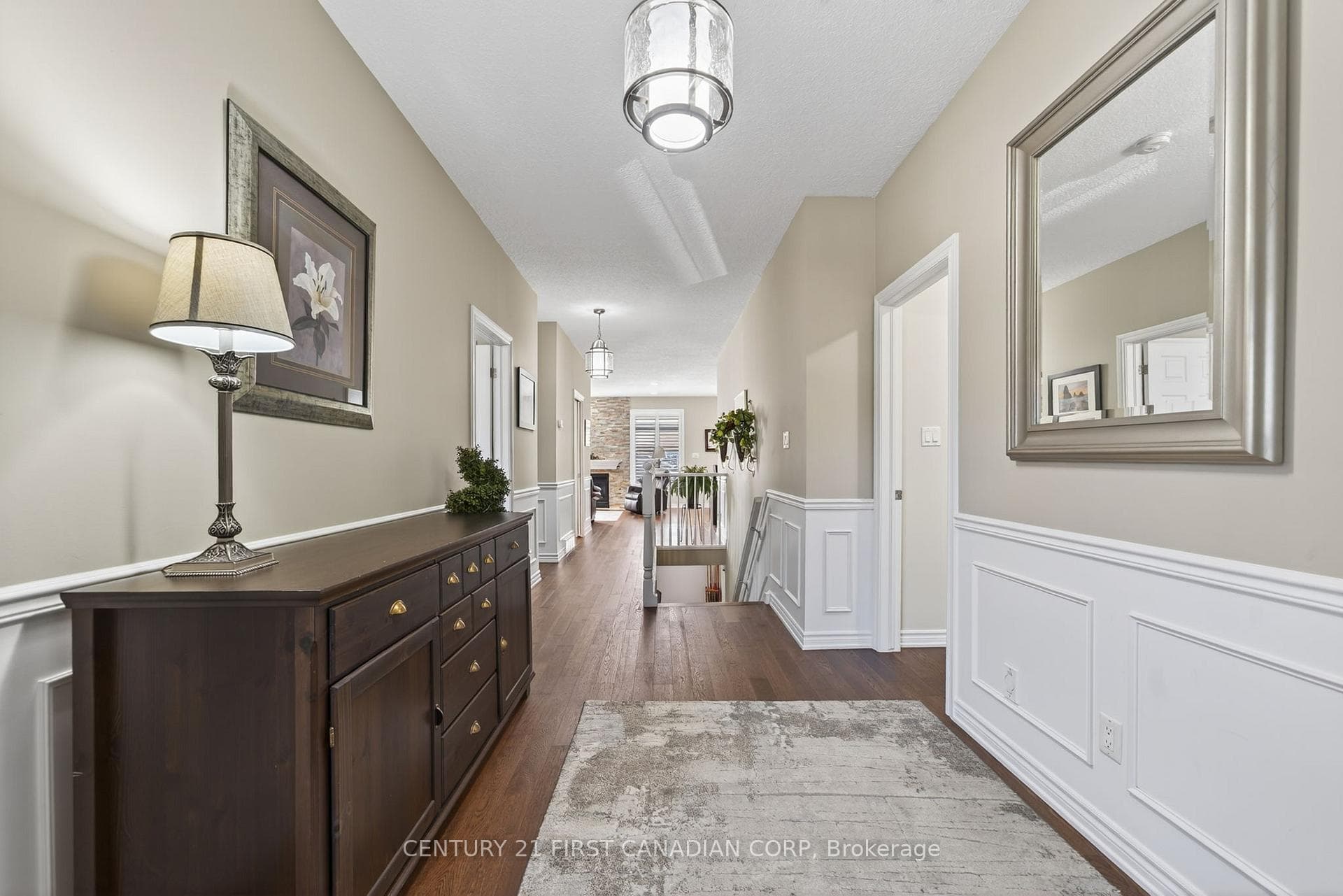 Gleaming hardwood floors