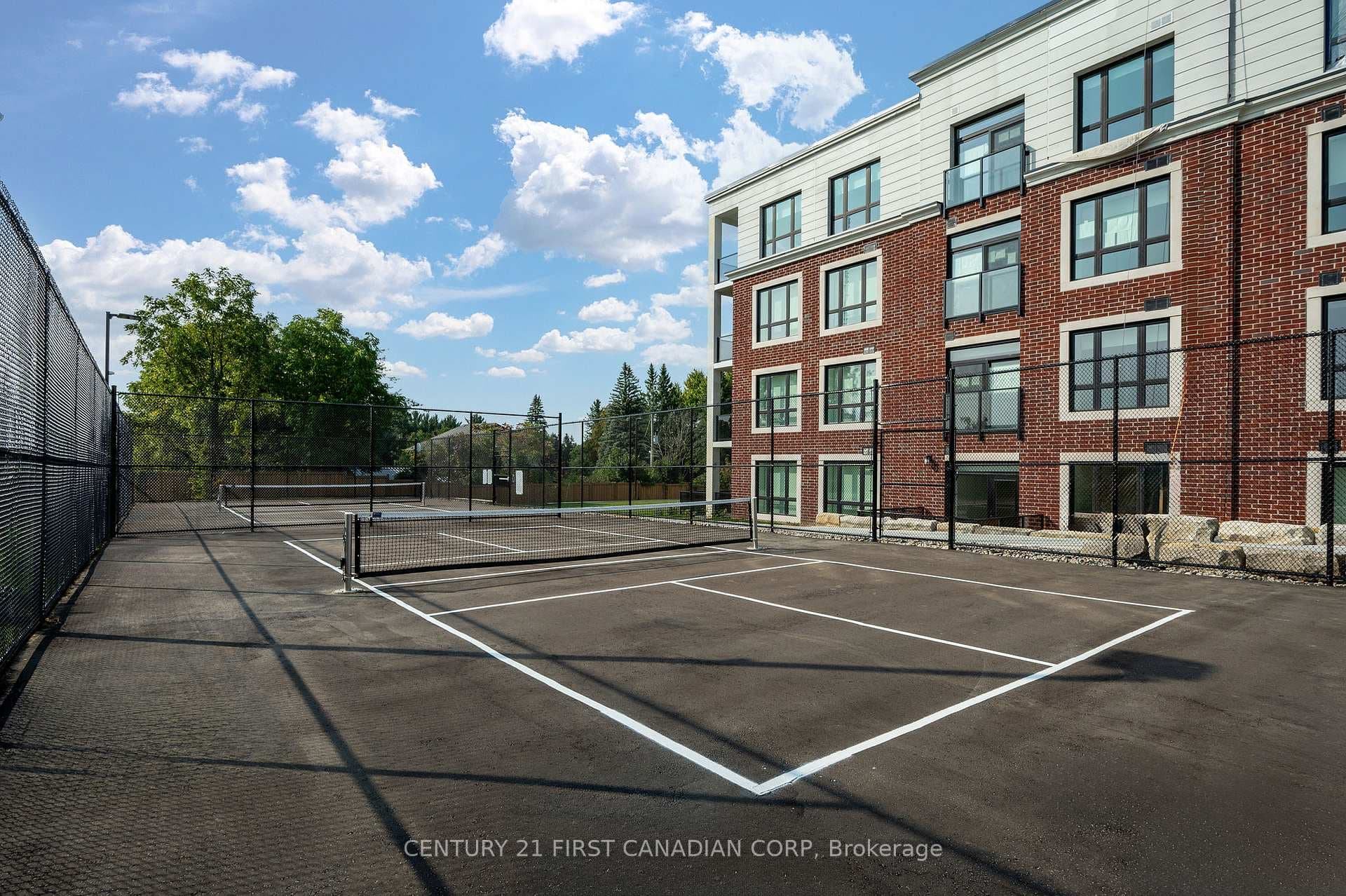 two pickle ball courts