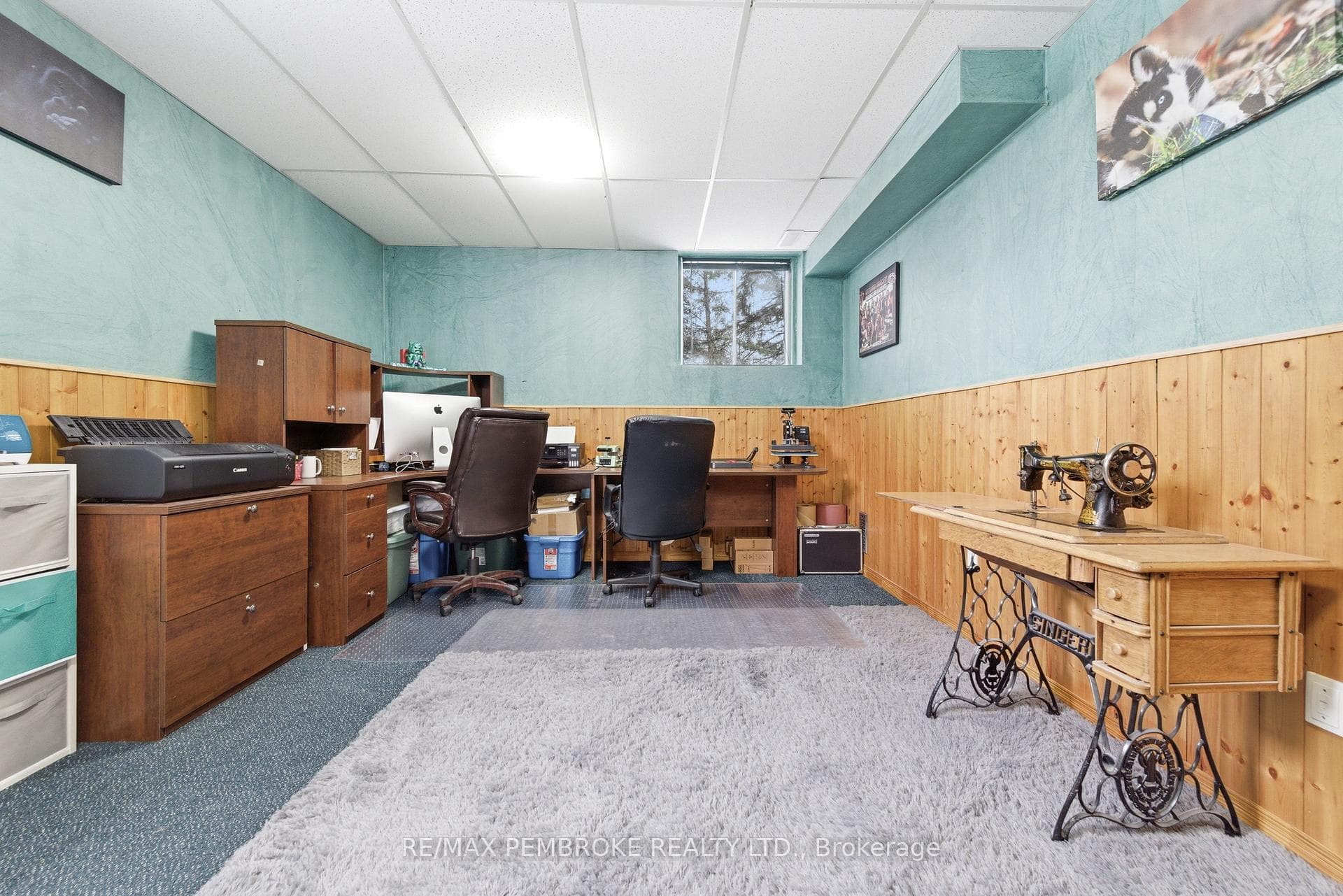 Another view of the lower level office/bedroom