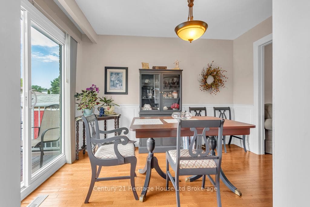 Dining room with hardwood floors