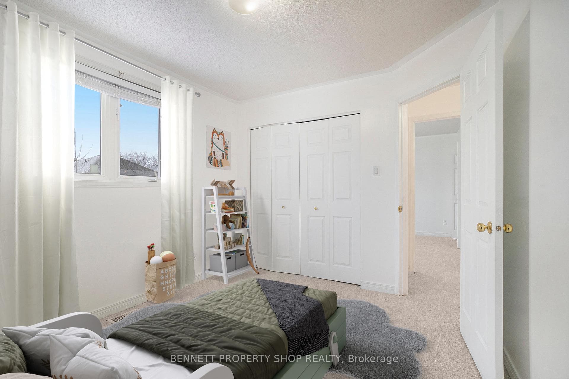 2nd level bedroom virtually staged
