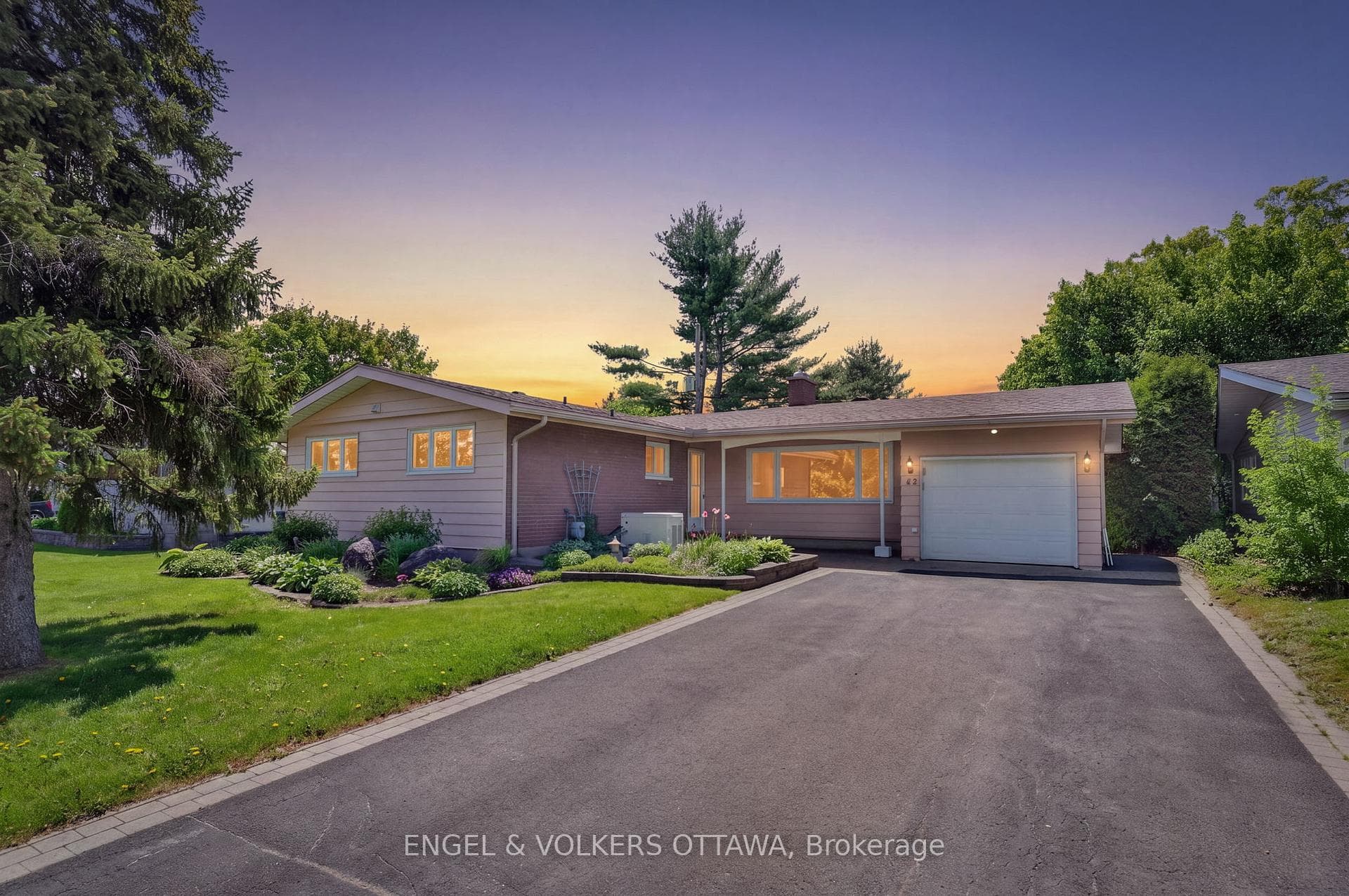 Lovely large landscaped lot.
