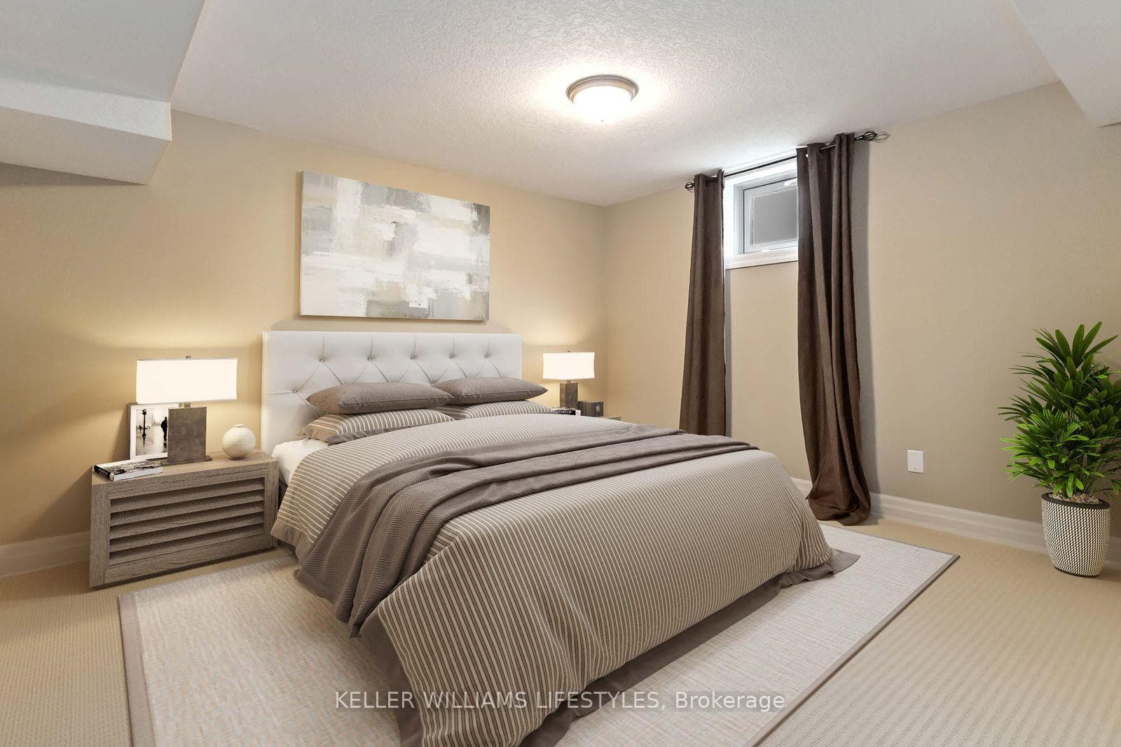 Virtually Staged Lower Bedroom West