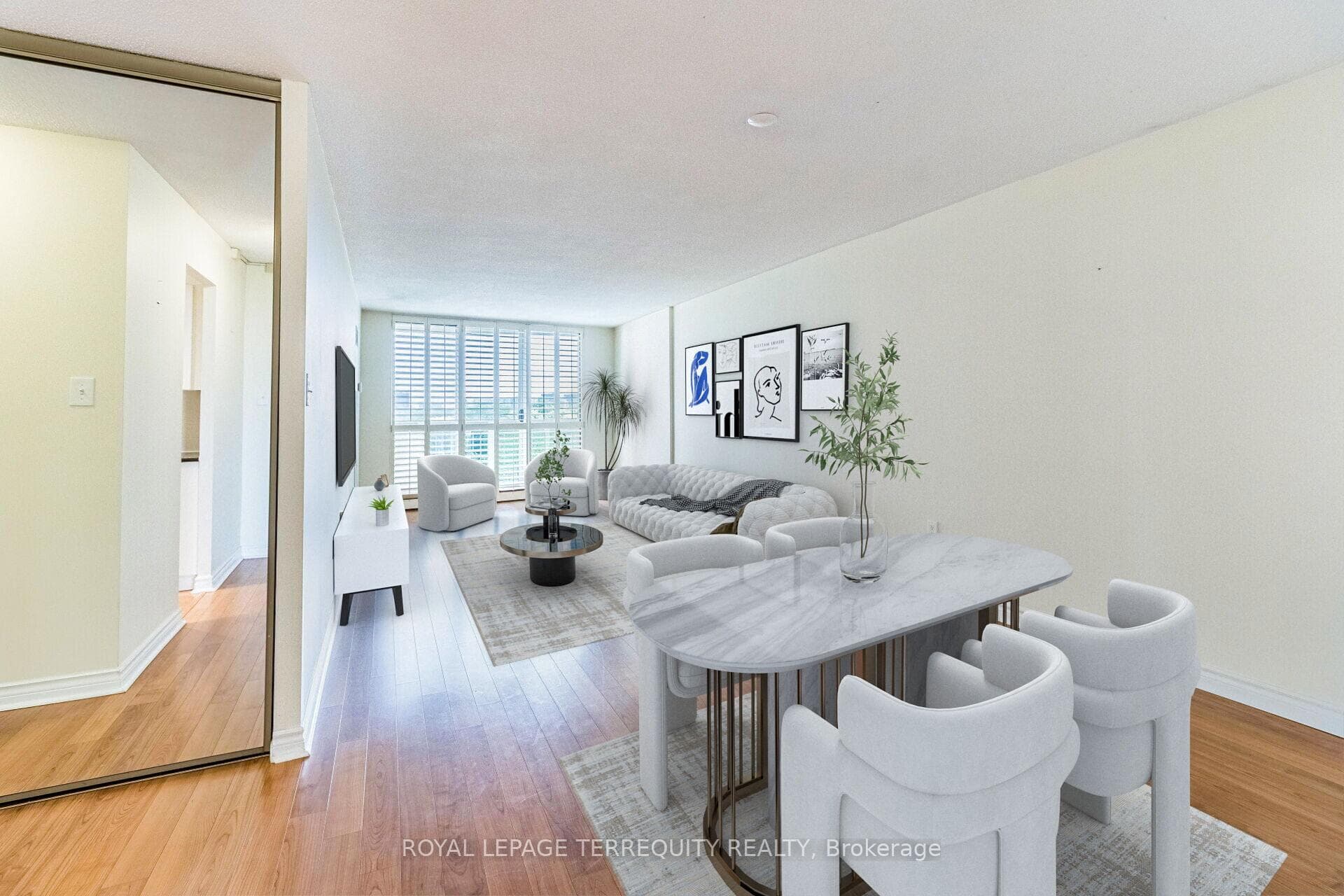 Dining & Living Room-Virtually Staged