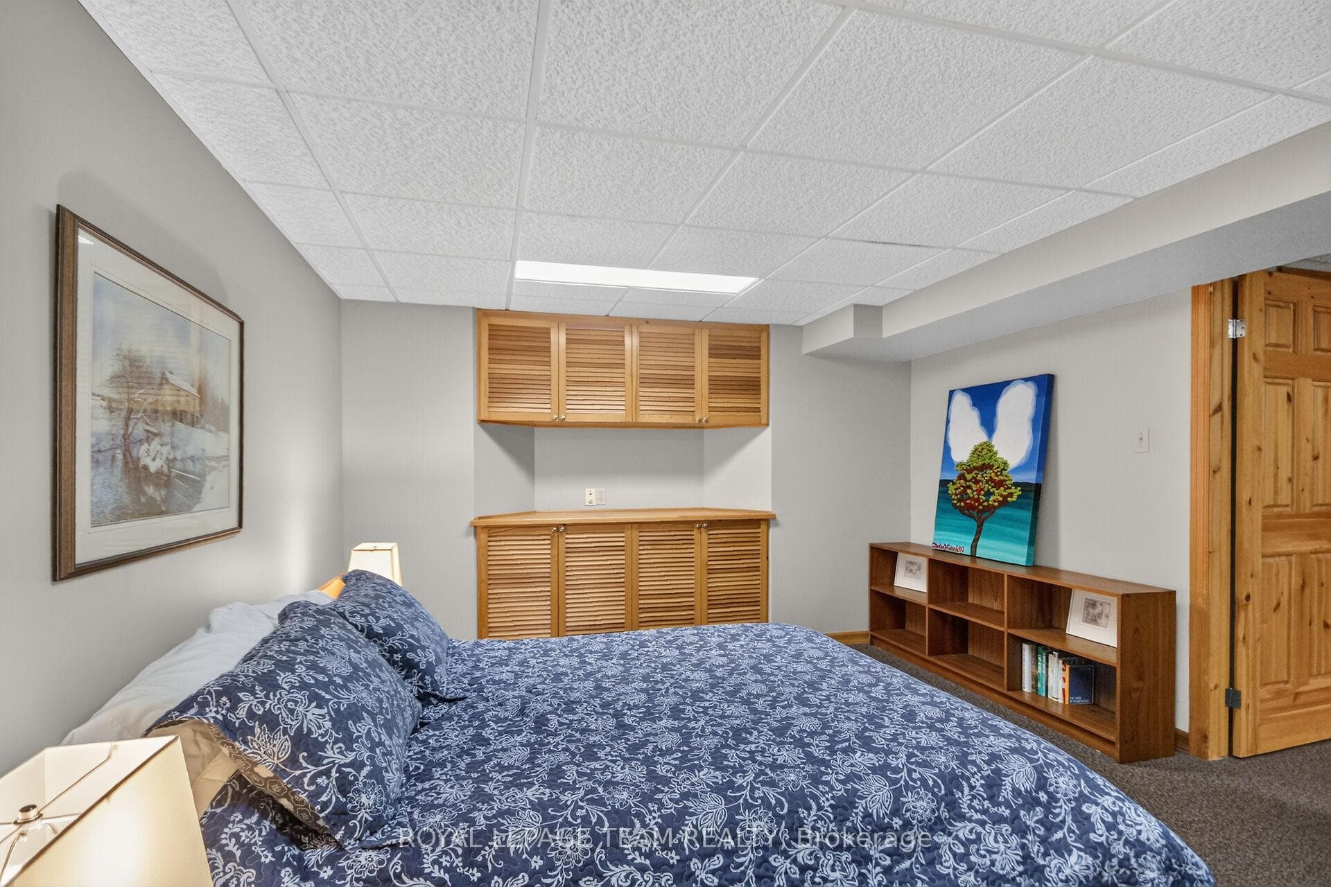 Bedroom with Custom Cabinets