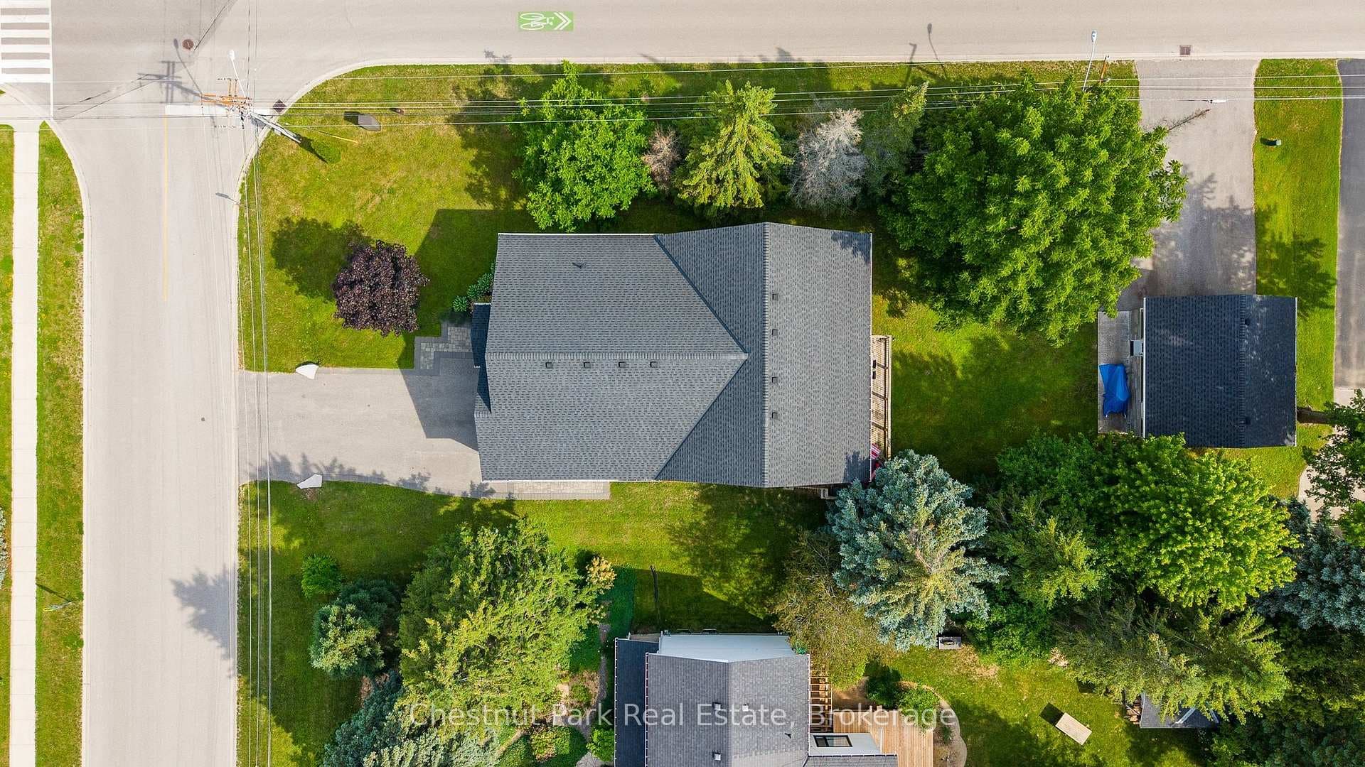 Aerial view of the property