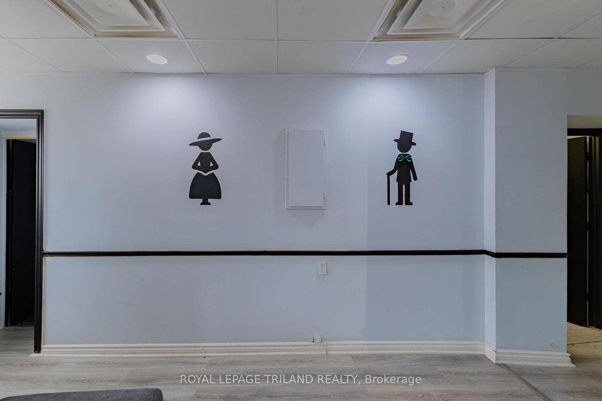 Large sized Lady's and Men's bathrooms