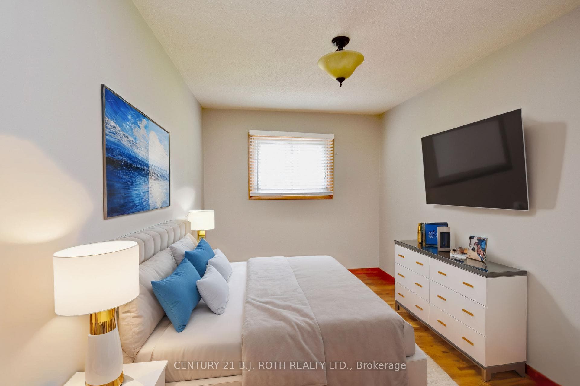 Virtually staged 4th bedroom