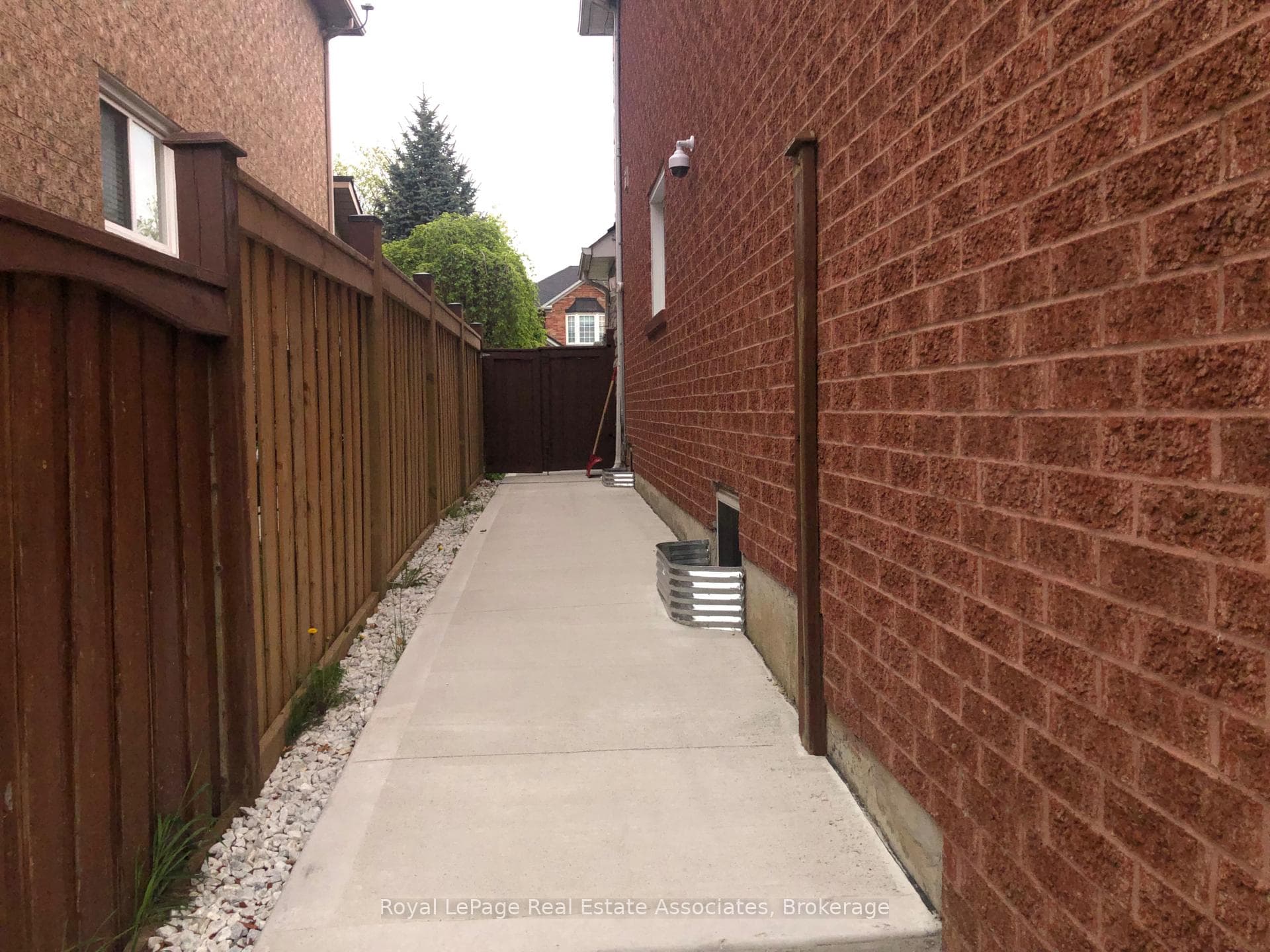 Concrete passage to entrance.