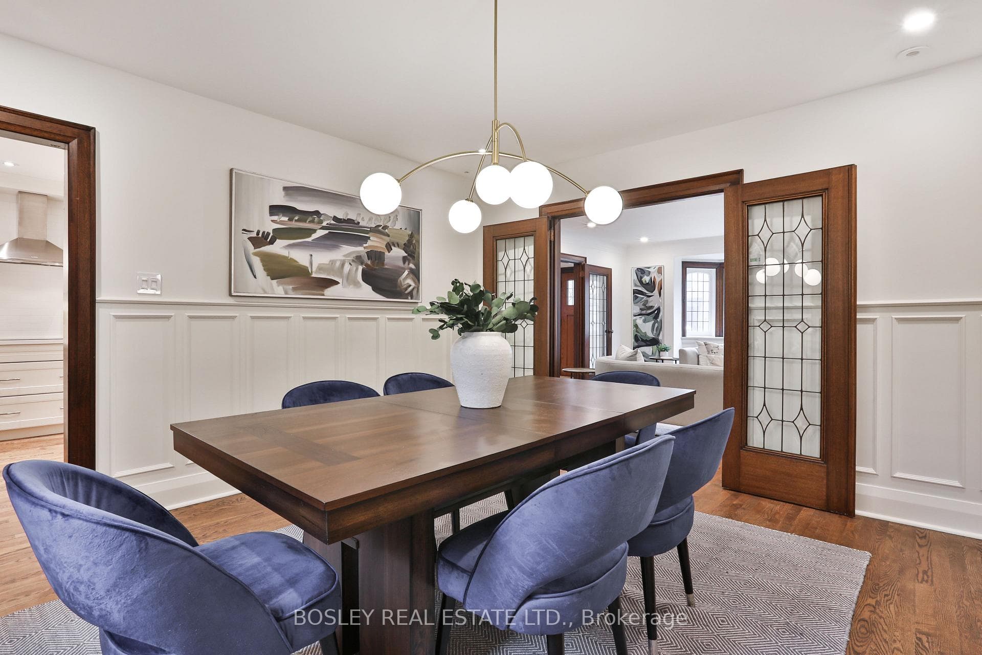 Custom leaded glass doors