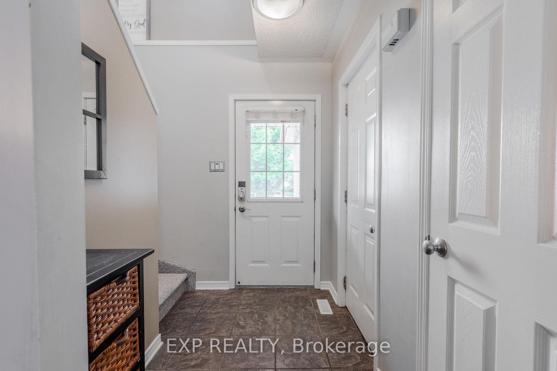 Front foyer with tile.