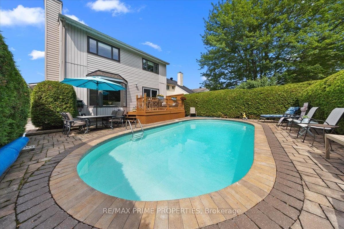 Deep heated inground pool