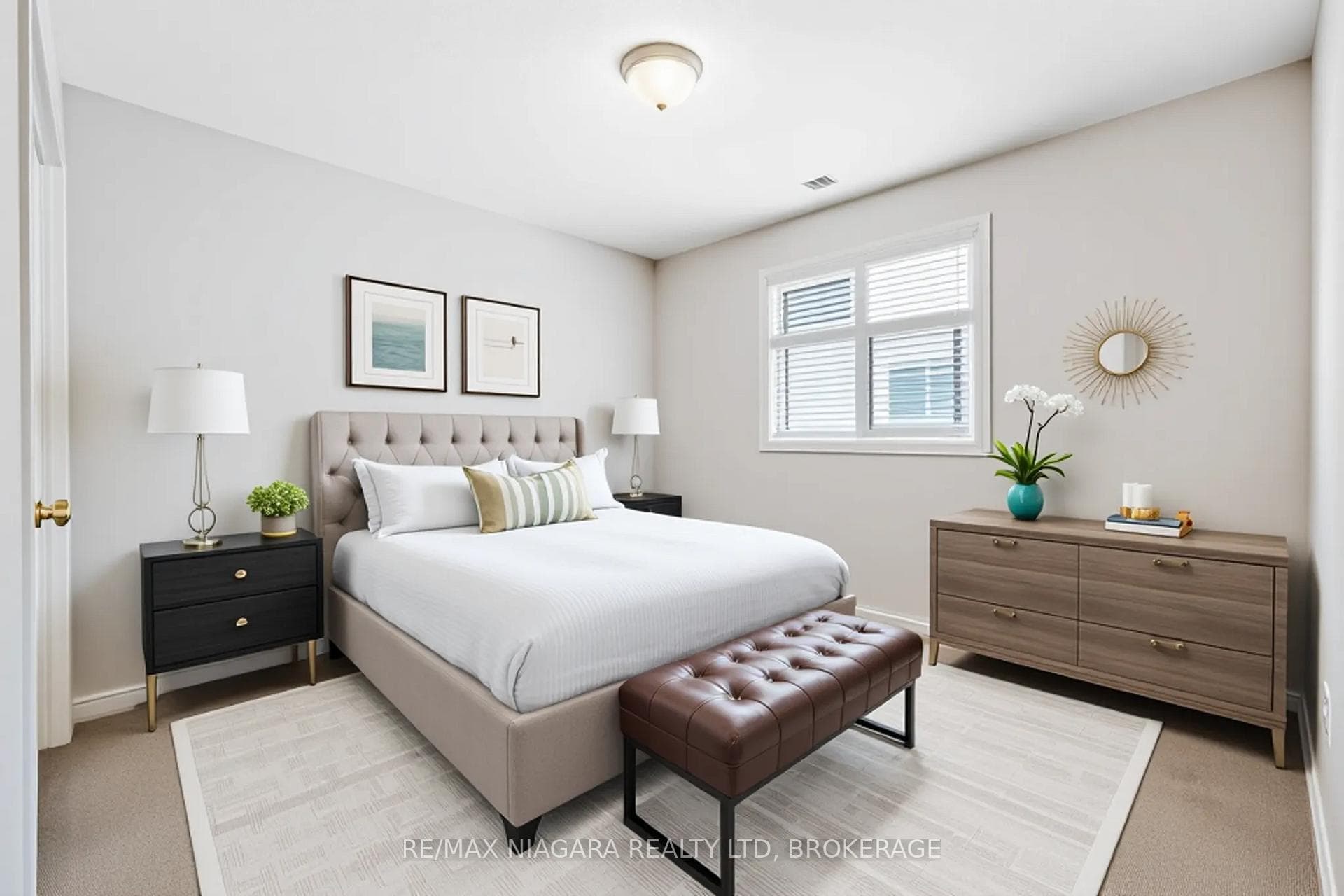 Virtually staged bed