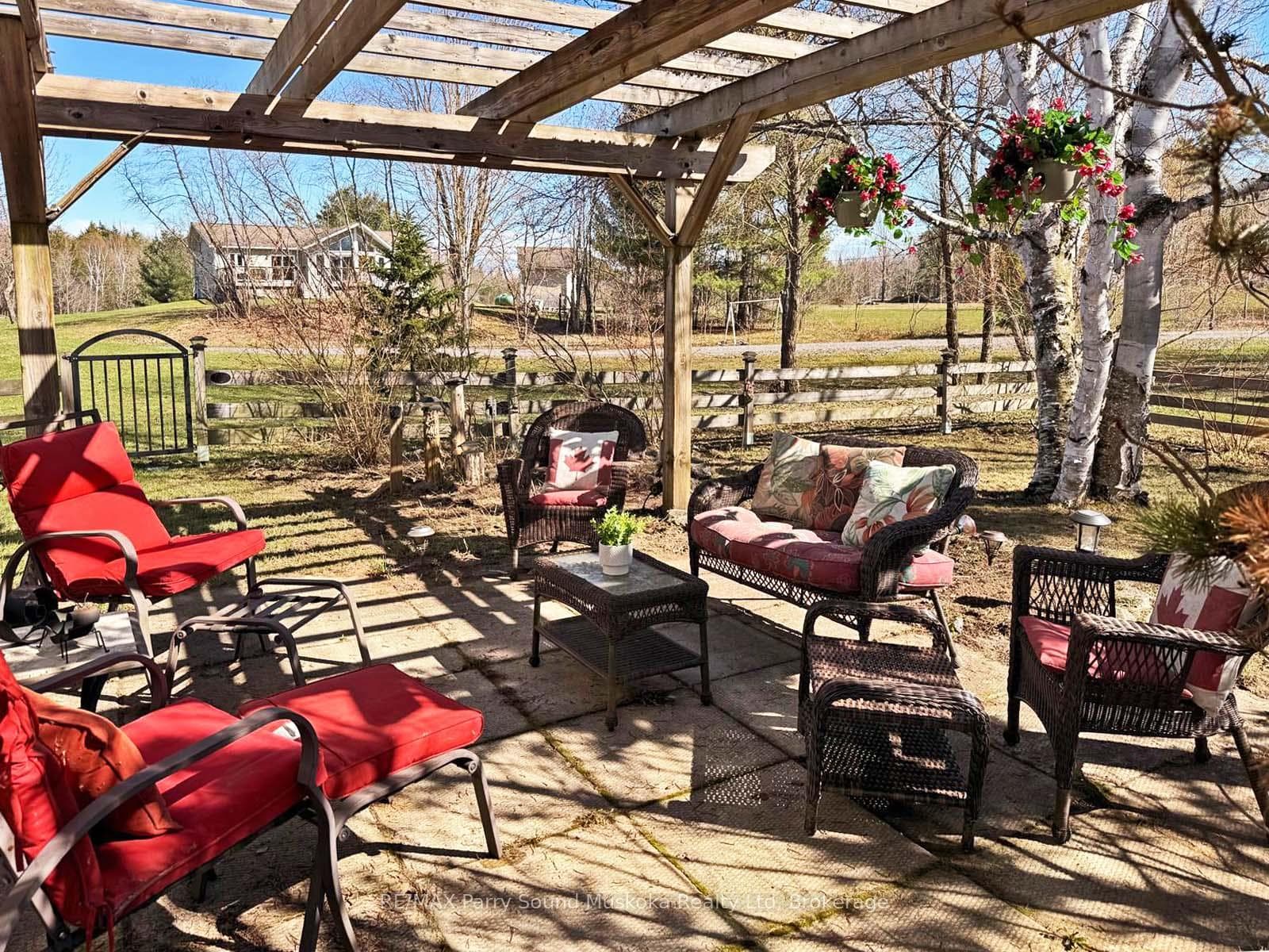 Relax in the covered patio
