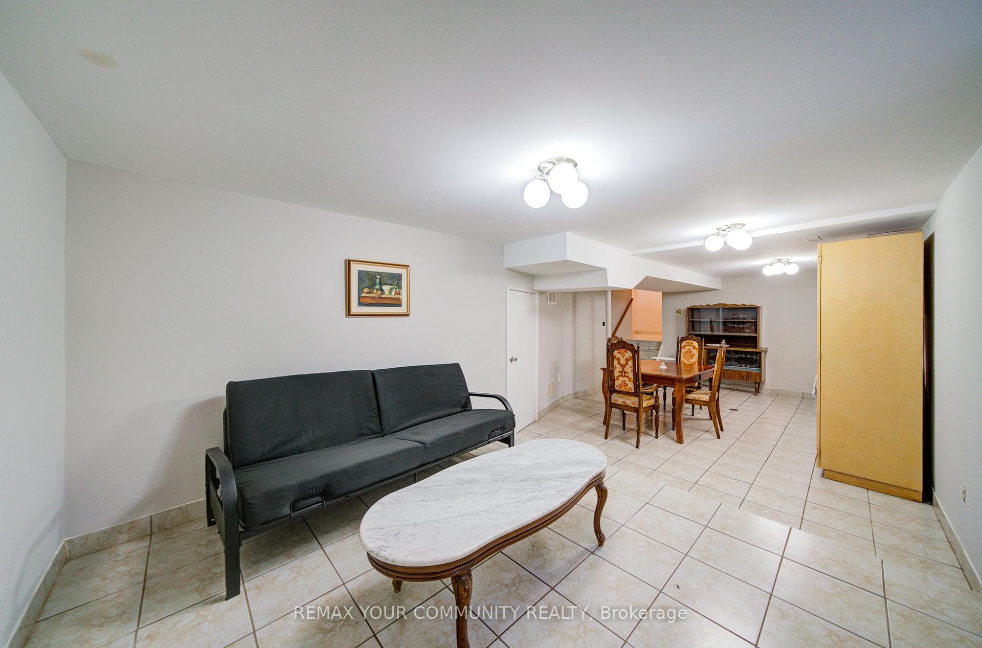 Living Room & Kitchen in Lower Level