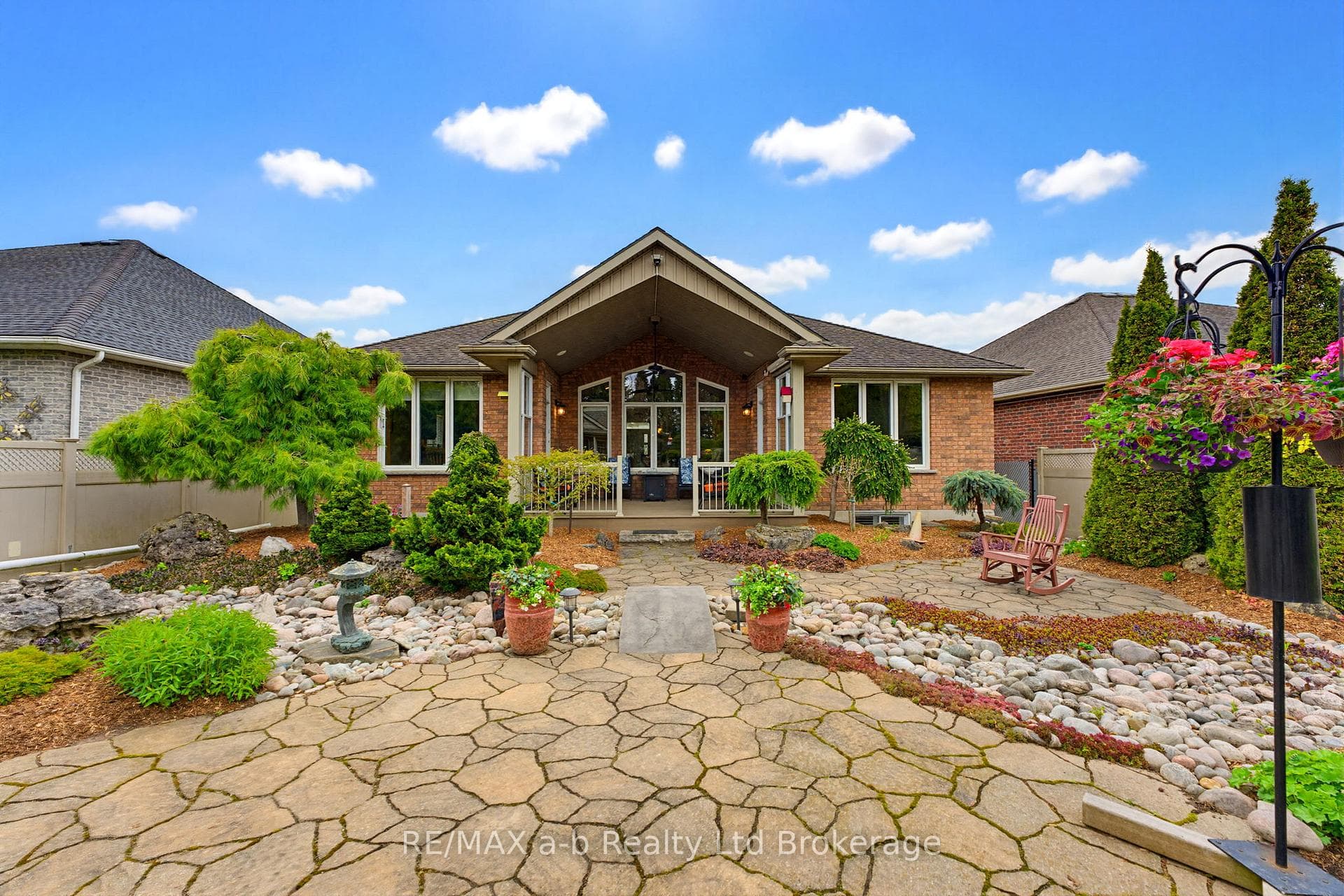 Patio at the back of the house