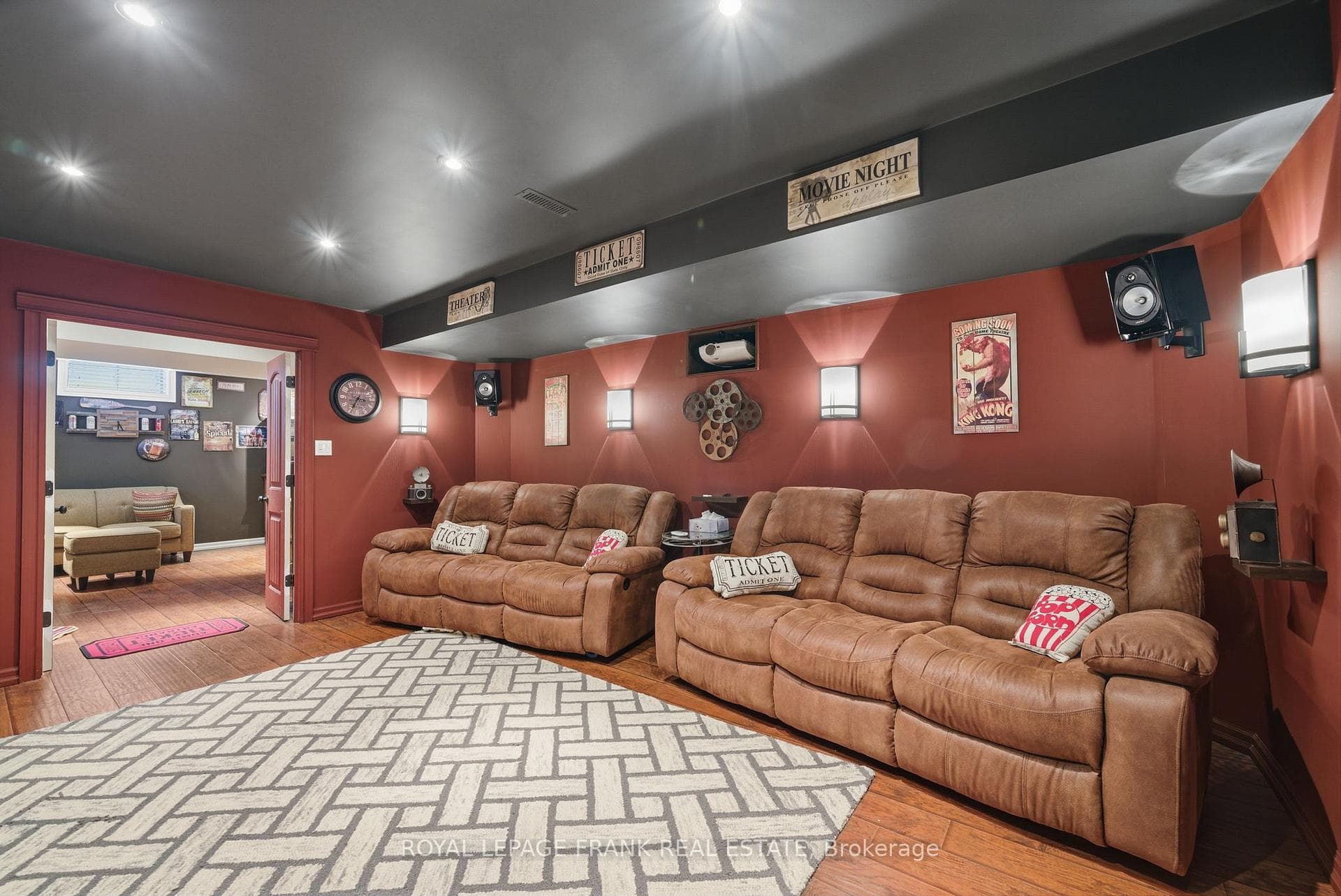 Lower Theatre Room (3D Screen)