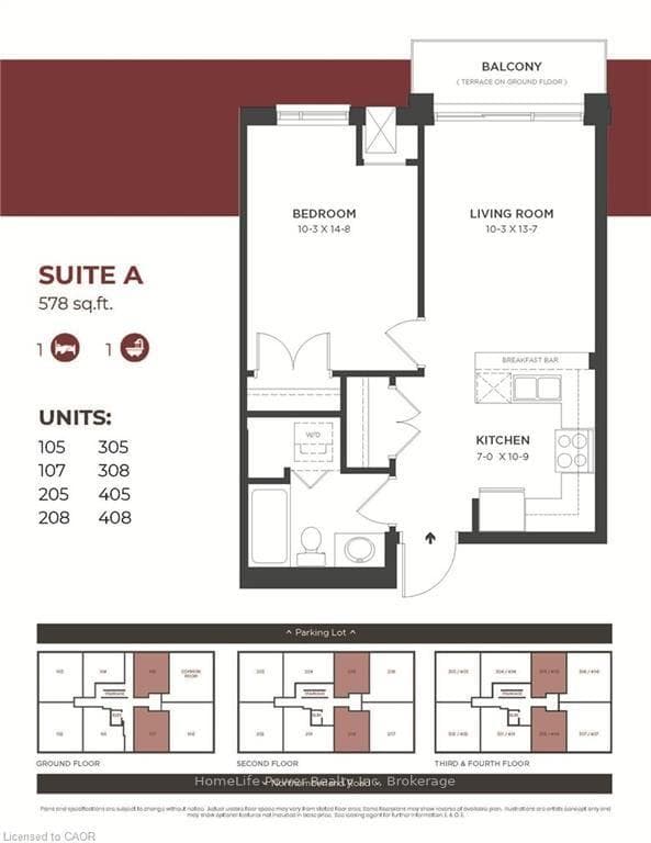View of floor plan /room layout