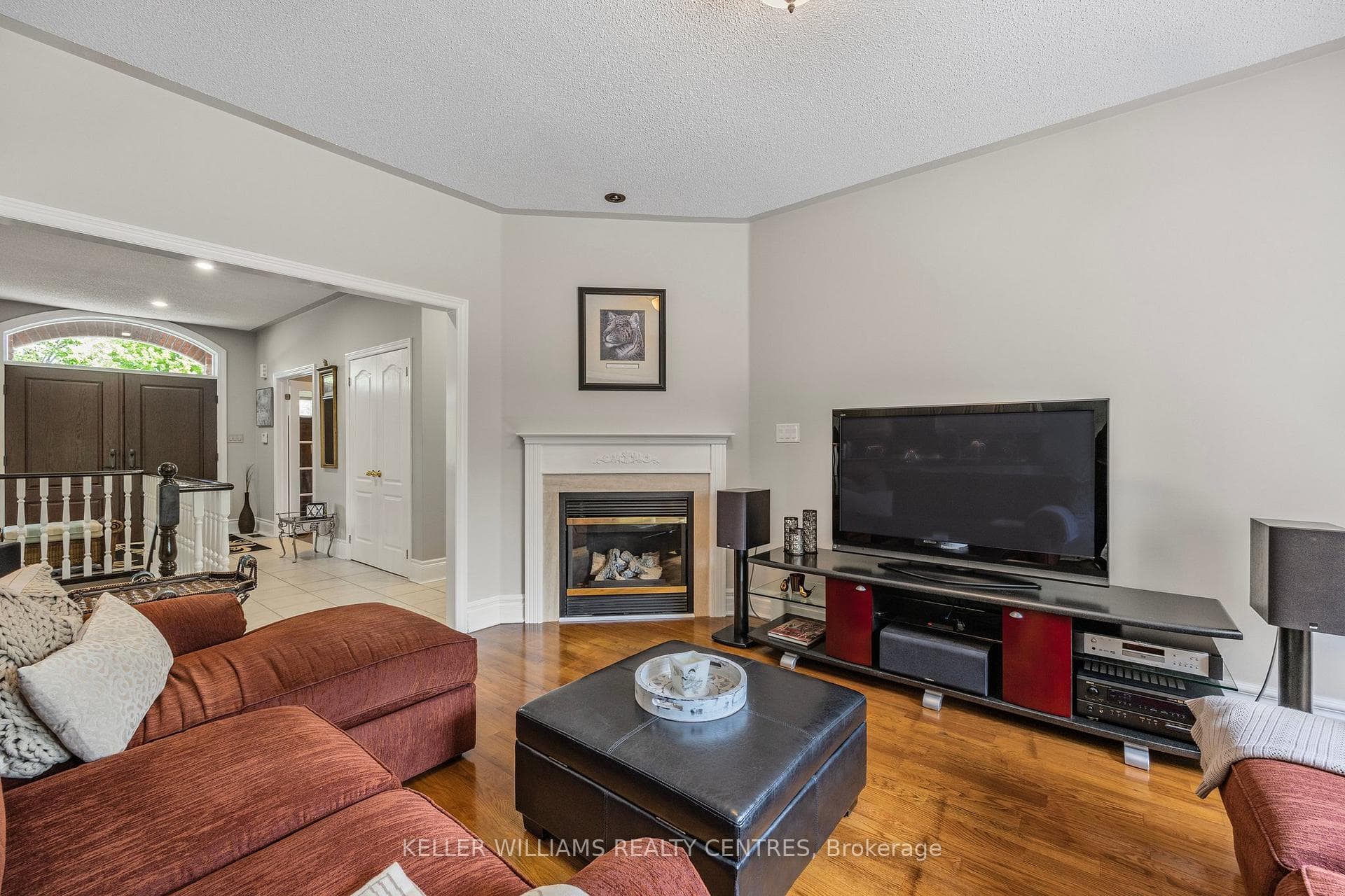 Gas Fireplace in Fam Rm