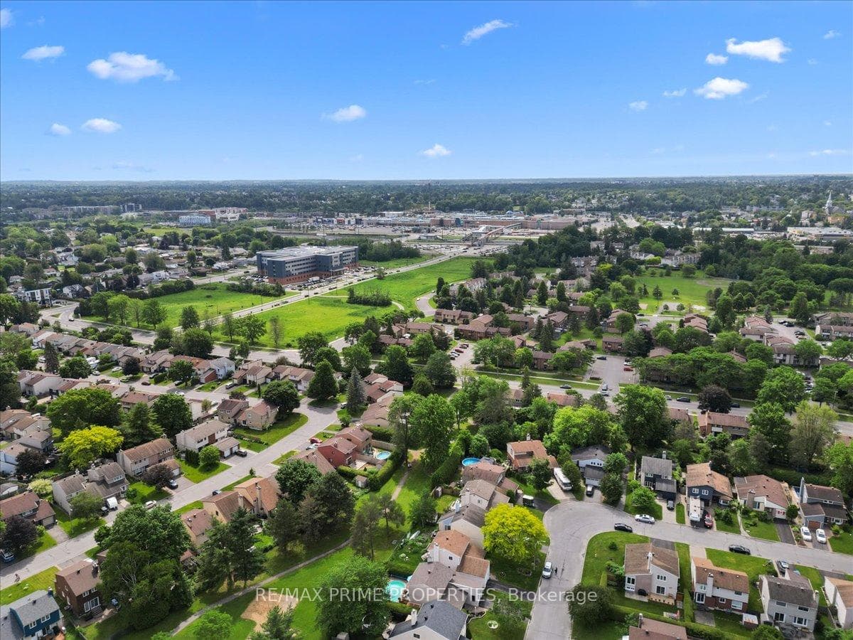 Private yard backing onto park