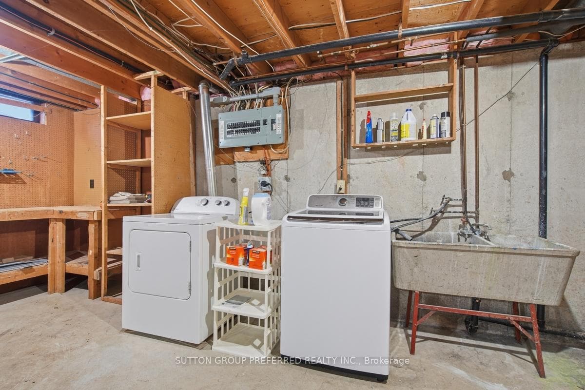 Laundry in Basement Area