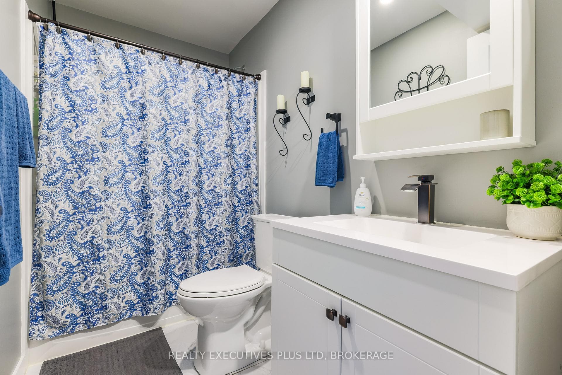 4pc updated bath on the lower level