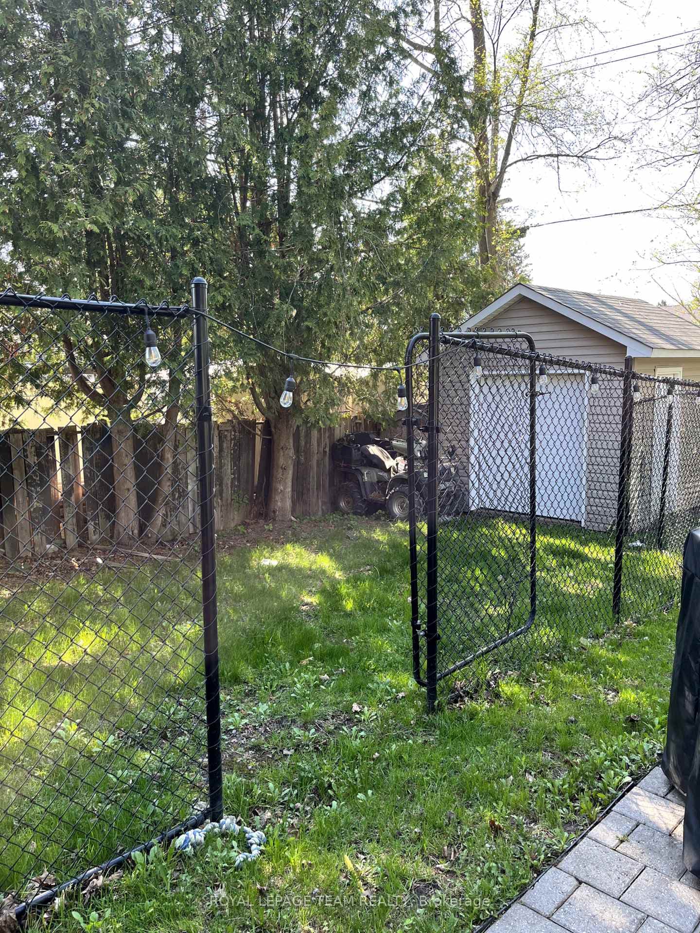 Fenced in dog run