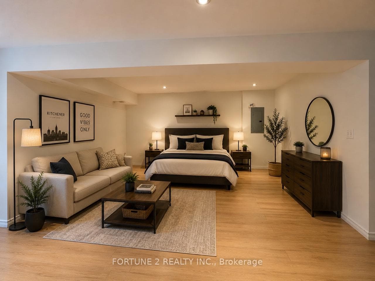 AI staged basement pics