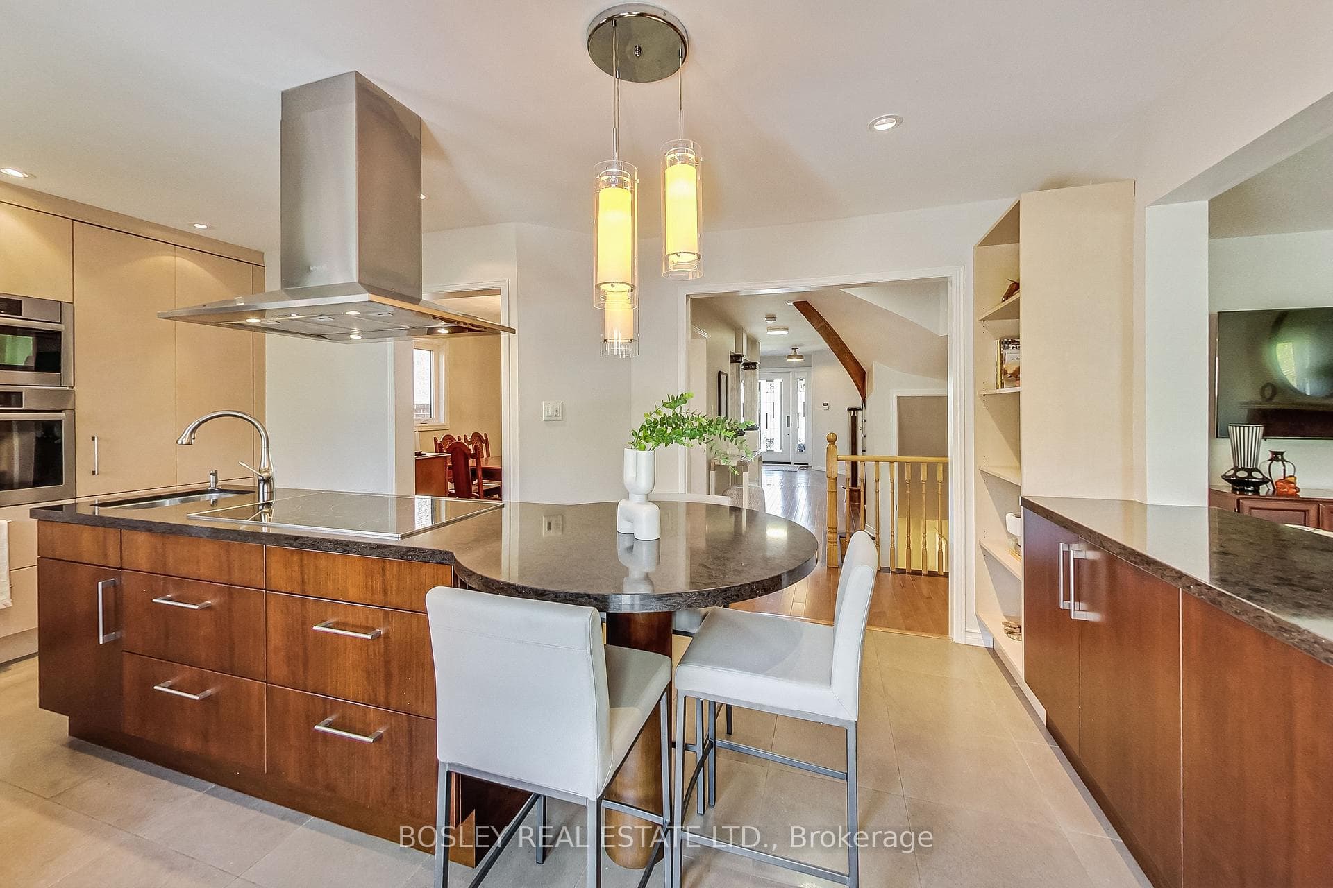 With kitchen island
