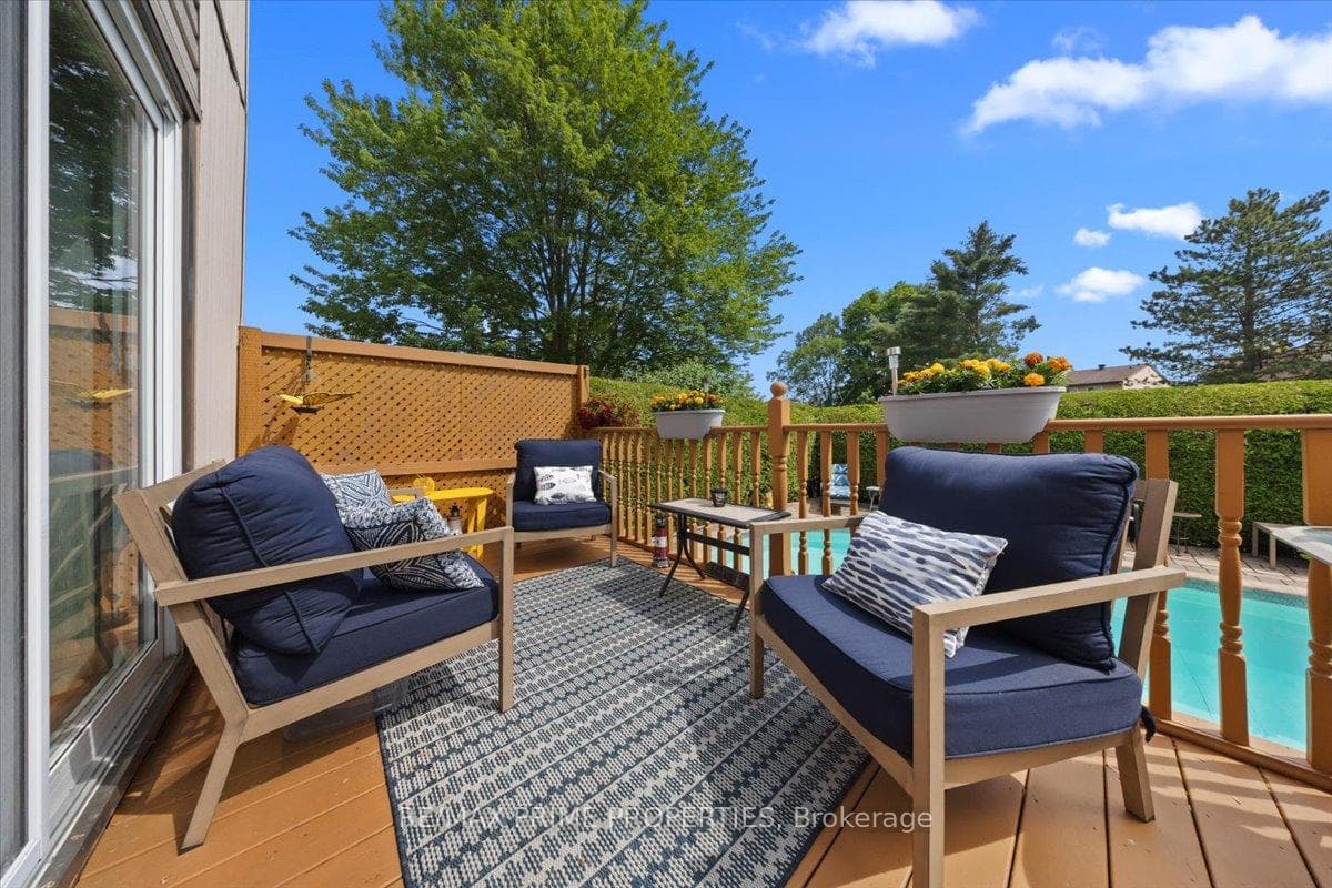 Rear deck overlooking pool