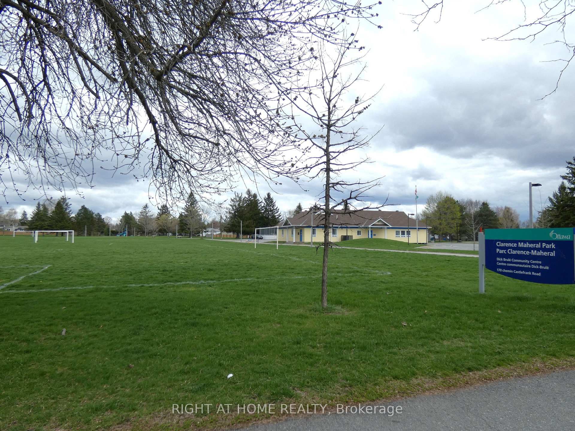 With views onto a large park and sports fields!